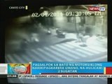 Pagsalpok sa bato ng motorsiklong nakikipagkarera umano, na-huli cam; 2 sugatan