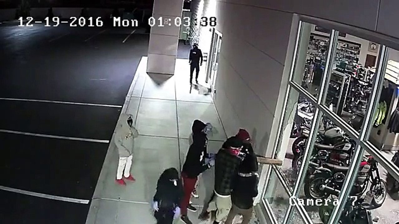 Gang of thieves caught on video stealing motorcycles in Vegas