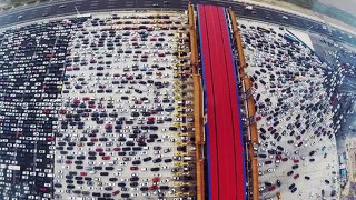 Insane Chinese traffic jam...