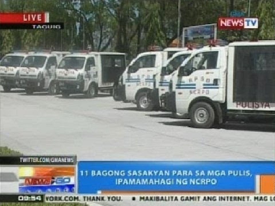 NTG: 11 bagong sasakyan para sa mga pulis, ipamamahagi ng NCRPO