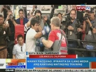 NTG: Pacquiao, ipinakita sa ilang media ang kanyang matinding training