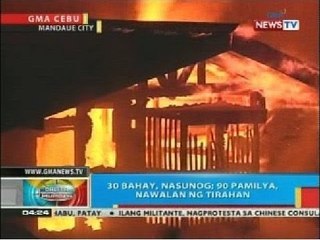 BP: 30 bahay sa Mandaue City, Cebu, nasunog