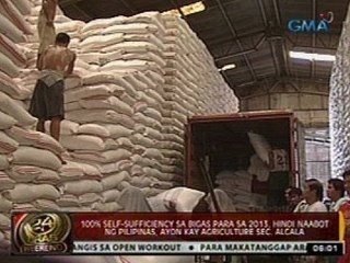 Agriculture Sec. Alcala: 100% self-sufficiency sa bigas para sa 2013, hindi naabot ng Pilipinas
