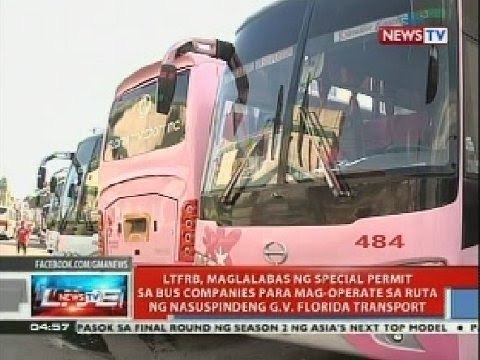 LTFRB, maglalabas ng special permit para mag operate sa ruta ng nasuspindeng G.V Florida transport