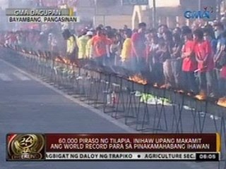 60,000 piraso ng tilapia sa Pangasinan, inihaw upang makamit ang world record