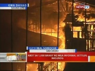 BT: Abot sa 1,000 bahay ng mga informal settler, nasunog
