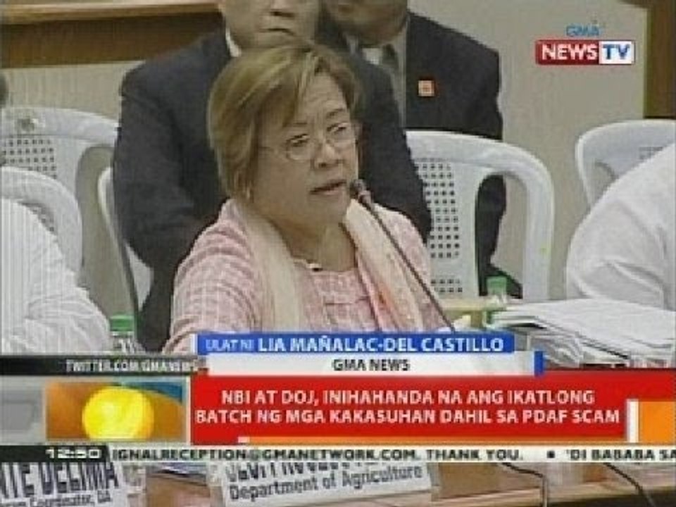 NBI at DOJ, inihahanda na ang ikatlong batch ng mga kakasuhan dahil sa PDAF scam