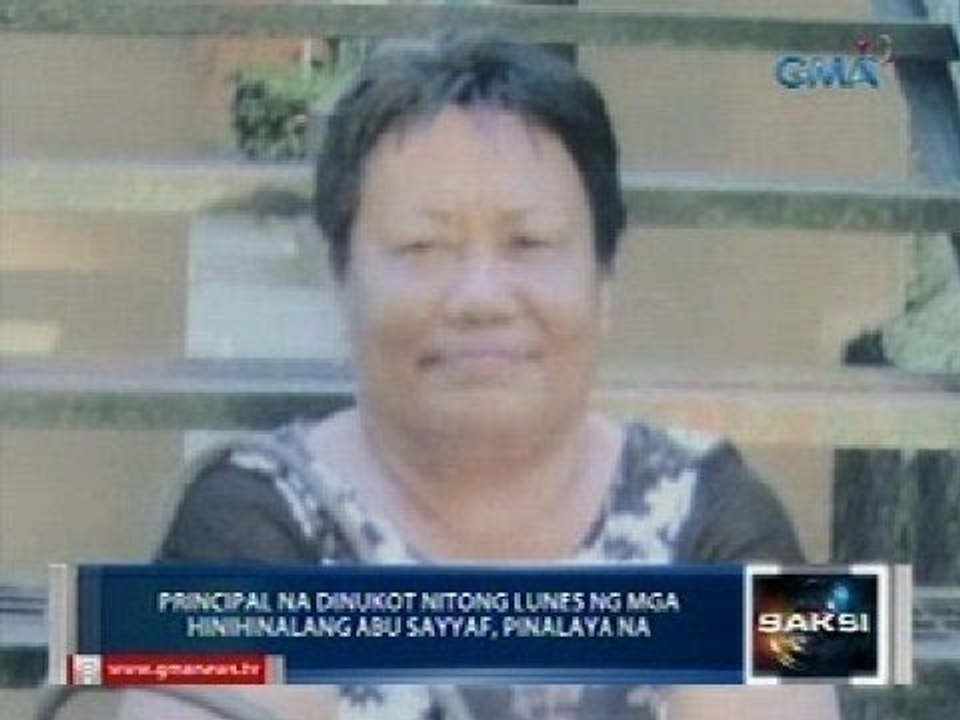 Saksi: Principal na dinukot nitong Lunes ng mga hinihinalang Abu Sayyaf, pinalaya na