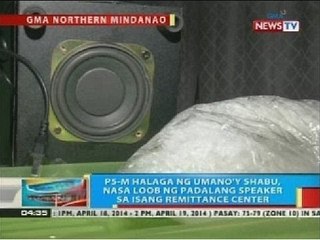 Isang kilo ng umano'y shabu, nakuha sa isang speaker na ipinadala sa remittance center