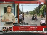 Panayam kay  PNR Spokesperson Paul De Quiros tungkol sa lalaking nasagasaan nang tren