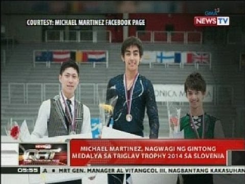Michael Martinez, nagwagi ng gintong medalya sa Triglav Trophy 2014 sa Slovenia
