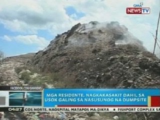 Mga residente sa Bacolod City, nagkakasakit dahil sa usok galing sa nasusunog na dumpsite