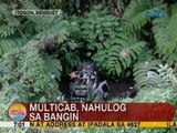 UB: Multicab, nahulog sa bangin sa Kidapawan City