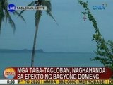 UB: Mga taga-Tacloban, naghahanda sa epekto ng Bagyong Domeng