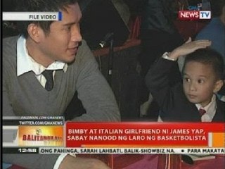 BT: Bimby at Italian girlfriend ni James Yap, sabay nanood ng laro ng basketbolista