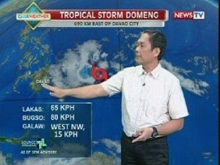 BP: Bagyong Domeng, patuloy na kumikilos papalapit ng bansa