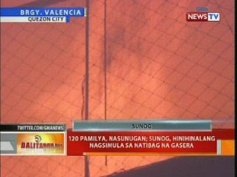 BT: 120 pamilya, nasunugan; sunog, hinihinalang nagsimula sa natabig na gasera