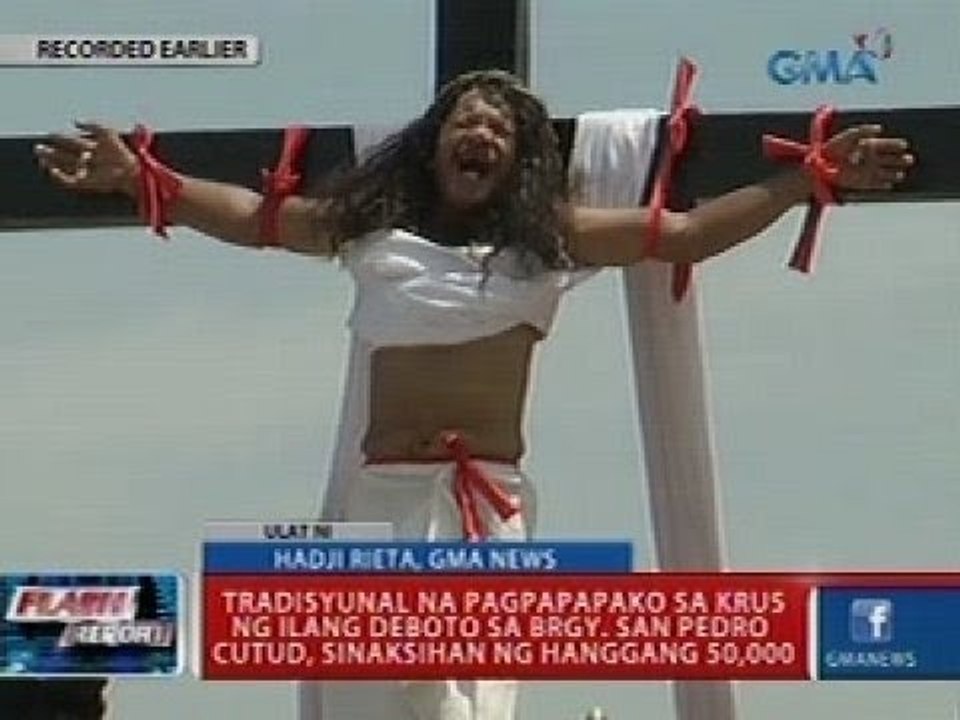 Tradisyunal na pagpapapako sa krus ng ilang deboto sa Brgy. San Pedro Cutud