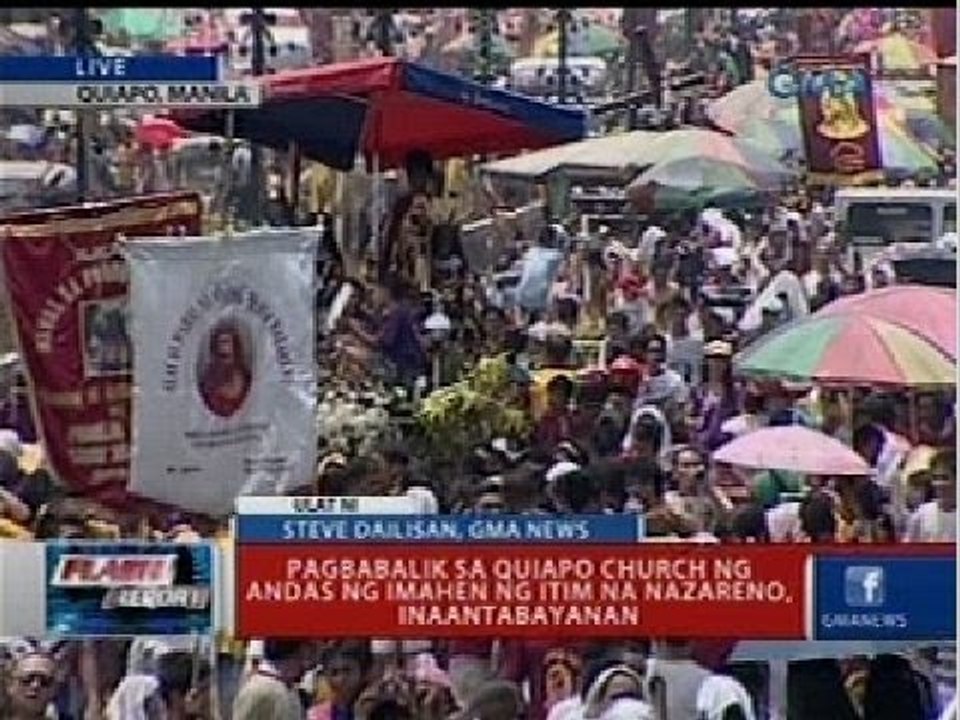 FR: Pagbabalik sa Quiapo church ng andas ng imahen ng itim na Nazareno, inaantabayanan