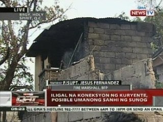 QRT: Iligal na koneksyon ng kuryente, posible umanong sanhi ng sunog