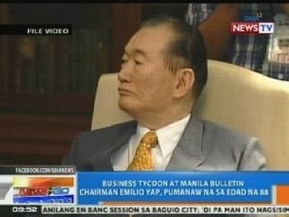 NTG: Business tycoon at Manila Bulletin chairman Emilio Yap, pumanaw na sa edad na 88