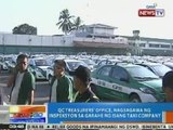 NTG: QC Treasurer's Office, nagsagawa ng inspeksyon sa garahe ng isang taxi company