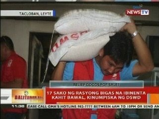BT: 17 sako ng rasyong bigas na ibinenta kahit bawal, kinumpiska ng DSWD