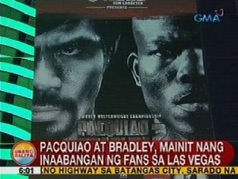 UB: Manny Pacquiao at Timothy Bradley, mainit nang inaabangan ng fans sa Las Vegas