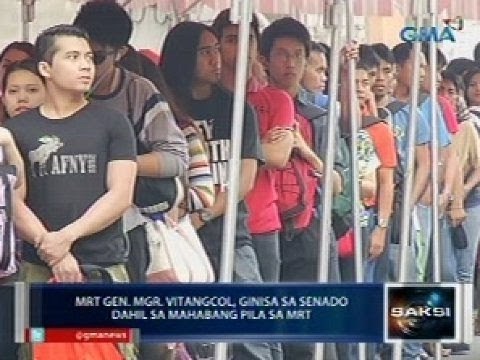 Saksi: MRT GM Vitangcol, ginisa sa Senado dahil sa mahabang pila sa MRT