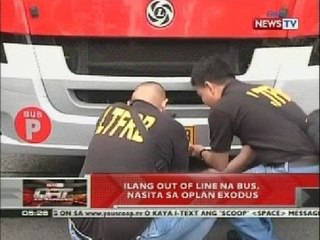QRT: Ilang out of line na bus, nasita sa Oplan Exodus