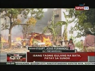 QRT: Nakaimbak na kusot, hinihinalang sanhi ng sunog
