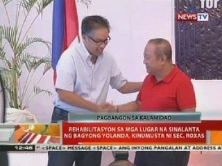 BT: Sec. Roxas, namahagi ng mga tsekeng tulong ng gobyerno