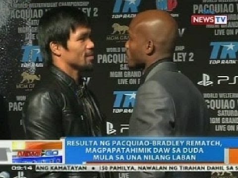 NTG: Resulta ng Pacquiao-Bradley rematch, magpapatahimik sa duda ng una nilang laban