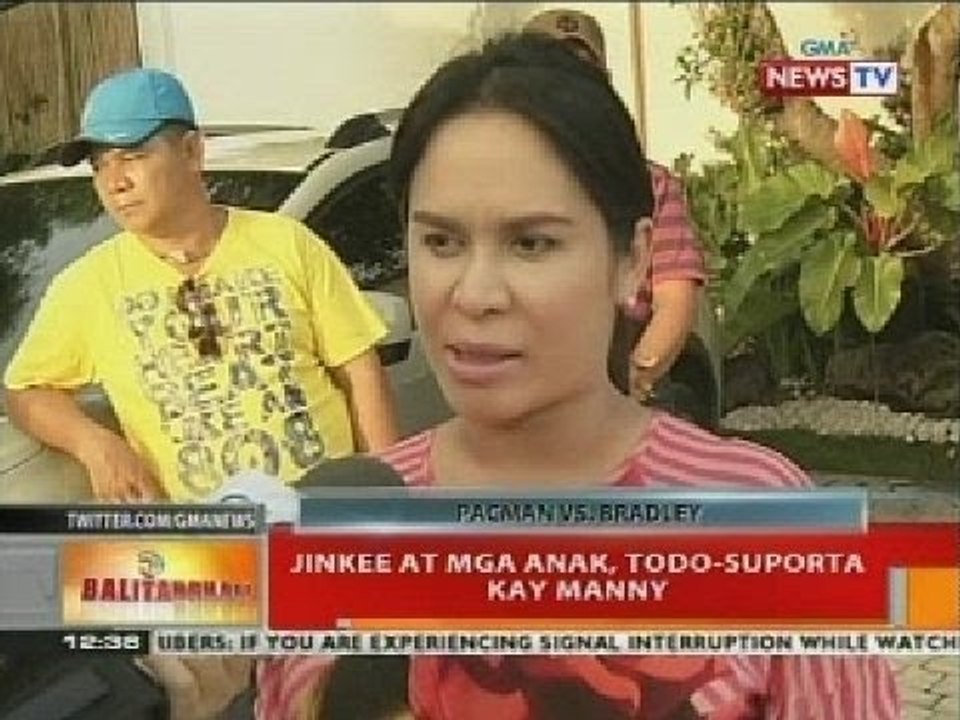 BT: Jinkee Pacquiao, sa telebisyon na lang papanoorin ang laban ni Manny