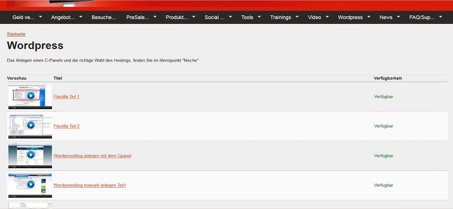 Socialmediaclub Übersicht - Wordpress Kurs