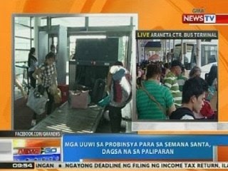 NTG: Mga uuwi sa probinsya para sa Semana Santa, dagsa na sa paliparan