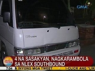 UB: 4 na sasakyan, nagkarambola sa NLEX southbound