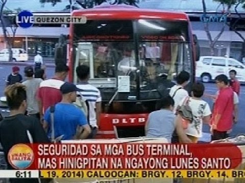 UB: Seguridad sa mga bus terminal, mas hinigpitan na ngayong Lunes Santo