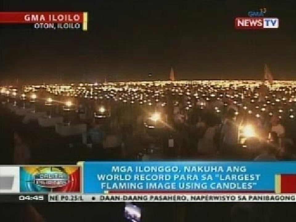 BP: Mga Ilonggo, nakuha ang world record para sa 'largest flaming image using candles'
