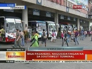 BT: Mga pasahero, nagsisidatingan na sa Southwest Terminal