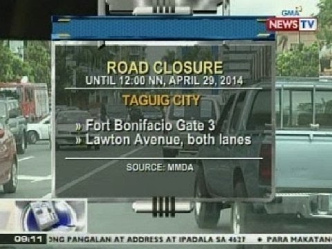 NTG: Ilang kalsada sa Taguig, isasara para sa aktibidad ni Obama ngayong Martes