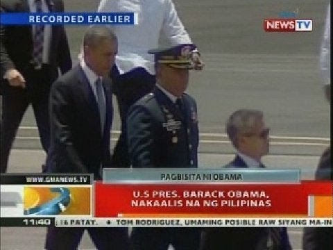 BT: U.S. Pres. Barack Obama, nakaalis na ng Pilipinas