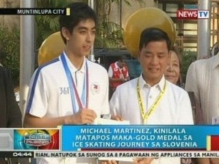 Michael Martinez, kinilala matapos maka-gold medal sa ice skating tourney sa Slovenia