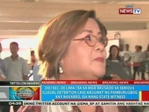 BP: De Lima: Isa sa mga akusado kaugnay ng pambubugbog kay Navarro, isa nang state witness