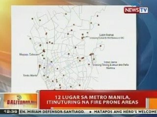 BT: 12 lugar sa Metro Manila, itinuturing na fire prone areas
