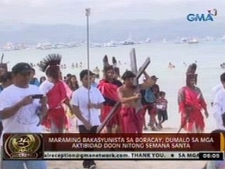 24 Oras: Maraming bakasyunista sa Boracay, dumalo sa mga aktibidad doon nitong Semana Santa