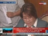 De Lima, 'di tiyak kung pwedeng maging state witness si Gigi Reyes