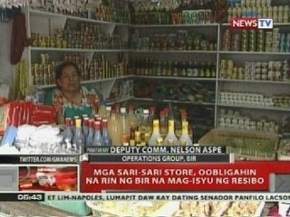 QRT: BIR: Mga sari-sari store, kailangan ding mag-isyu ng resibo