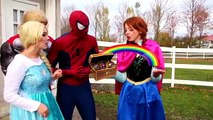 Frozen Elsa SUPRISE EGG TOILET PRANK! w/ Spiderman Princess Anna Pink Spidergirl Hulk! Sup