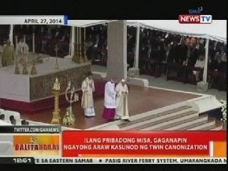 Ilang pribadong misa, gaganapin ngayong araw kasunod ng twin canonization